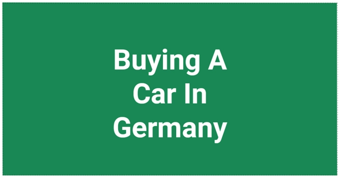 Buying A Car In Germany