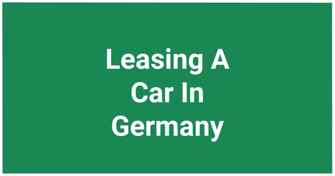 Leasing A Car In Germany