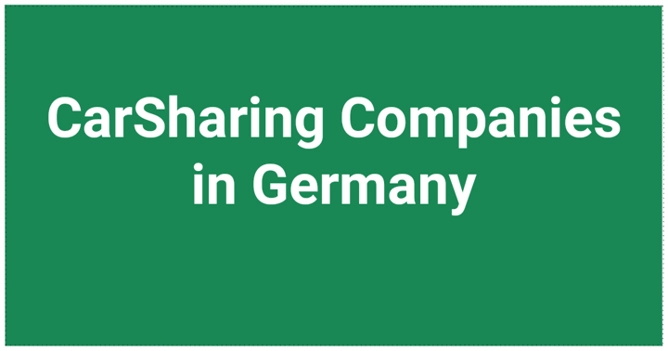 CarSharing Companies in Germany