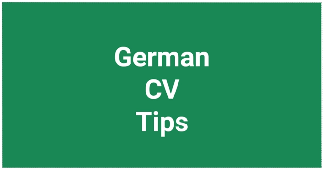 German Resume Tips