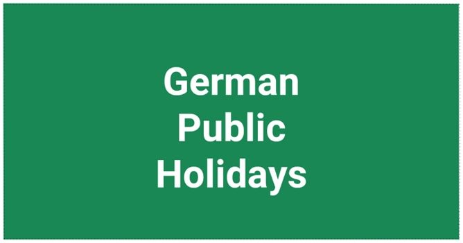 German Public Holidays & 2024 Table