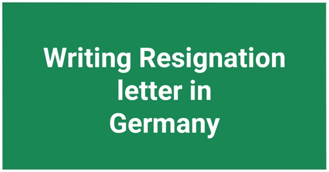 Resignation letter in Germany  Incl. English & German Template